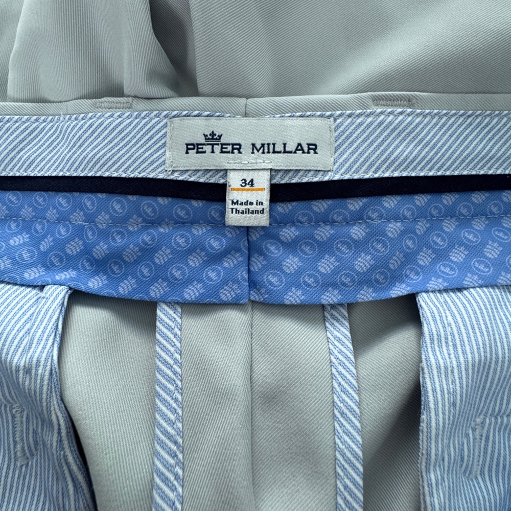 Peter Millar Light Gray Flat Front Golf Shorts Si… - image 3